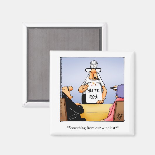 Funny Stocking Stuffer Wine Humor Magnet (Voorkant / Achterkant)