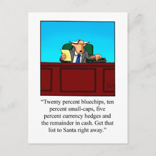 Funny StockMarket Kerst Humor Briefkaart