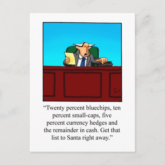 Funny StockMarket Kerst Humor Briefkaart (Voorkant)