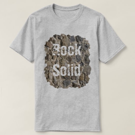 Funny Stone Wall Rock Solid T-shirt (Design voorkant)