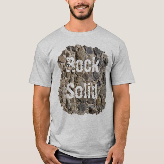Funny Stone Wall Rock Solid T-shirt (Voorkant)