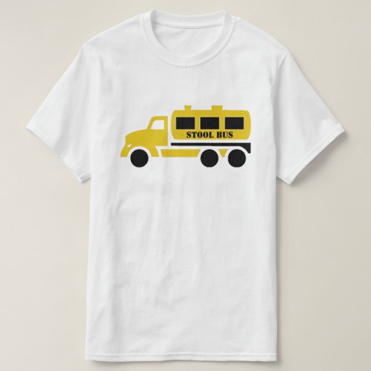 Funny Stool Bus Septic Truck T-shirt (Design voorkant)