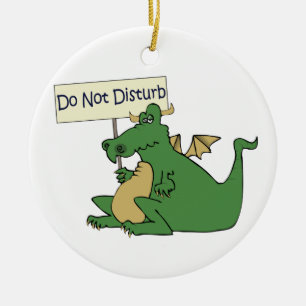 Funny stoort de deur niet keramisch ornament