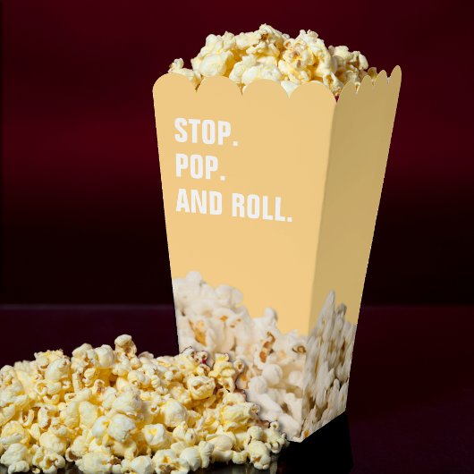 Funny Stop Pop & Roll Geel Bedankdoosjes