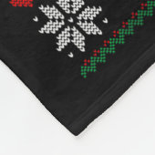 Funny Stop Staring At My Ornament Ugly Christmas Fleece Deken (Hoek)