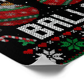 Funny Stop Staring At My Ornament Ugly Christmas Poster (Hoek)