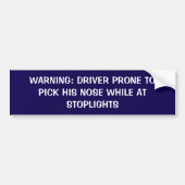 Funny Stoplight Nosepicker Warning Sticker (Voorkant)