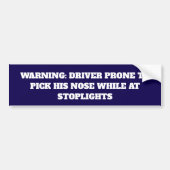 Funny Stoplight Nosepicker Warning Sticker (Voorkant)
