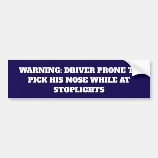 Funny Stoplight Nosepicker Warning Sticker (Voorkant)