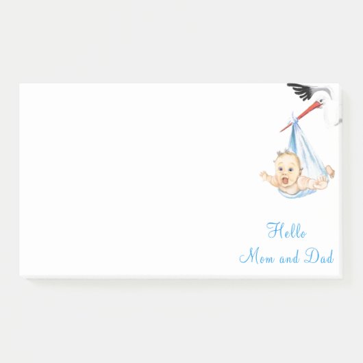 Funny Stork Baby Post-it® notes (Voorkant)