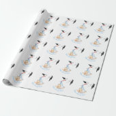 Funny Stork en Baby shower Wrapping Papier Gift (Uitgerold)