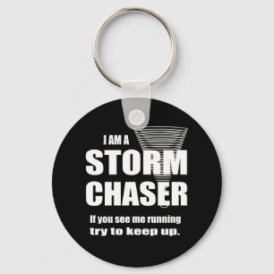Funny Storm Chaser Black Sleutelhanger