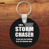 Funny Storm Chaser Black Sleutelhanger (Voorkant)