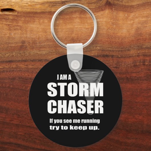 Funny Storm Chaser Black Sleutelhanger (Voorkant)