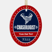 Funny Storm Chaser Tornado Twister Keramisch Ornament (Rechts)