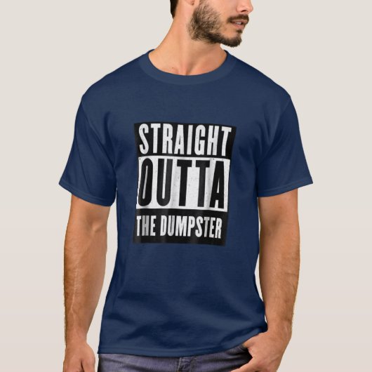 Funny Straight Outat the Dumpster Frugal Diving T-shirt (Voorkant)