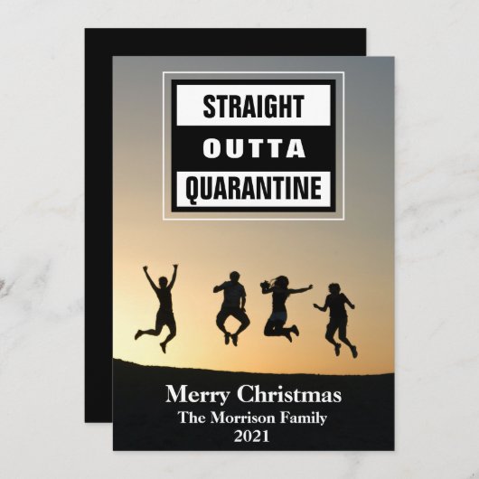 Funny Straight Outta Quarantine (Voorkant / Achterkant)