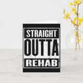 Funny Straight Outta Rehab Gift Idee Kaart (Gele Bloem)