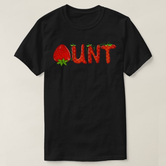 Funny Strawberry Aunt Fruit Birthday Family Matchi T-shirt (Design voorkant)