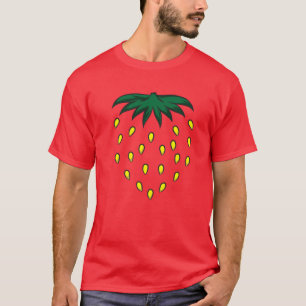 Funny Strawberry Halloween Red Berry Simple Costum T-shirt