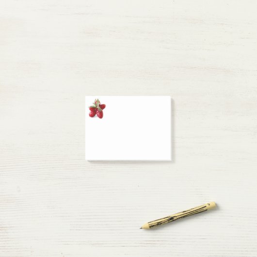 Funny strawberry post-it® notes (Op bureau)