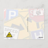 Funny Street (Road) Signs Briefkaart (Achterkant)