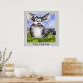 Funny Stress Cartoon Poster (Keuken)