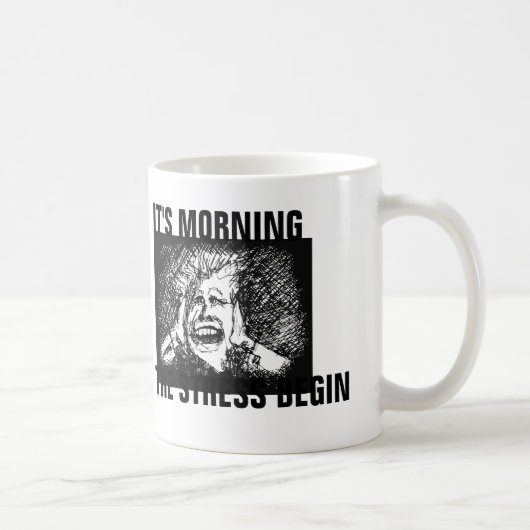 Funny Stress Coffee Mok voor baas of moeder (Rechts)