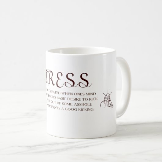 Funny Stress Definition Mok Stressful Humor (Voorkant rechts)