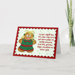 Funny Stress Free Kerstmis Wenskaart Feestdagen Kaart