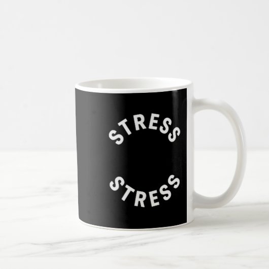 Funny Stress Is My Medal Tee - Humorous Life Warri Koffiemok (Rechts)
