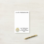 Funny Stress Woman Procrastinator Post-it® Notes (Op bureau)