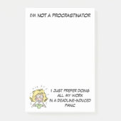 Funny Stress Woman Procrastinator Post-it® Notes (Voorkant)