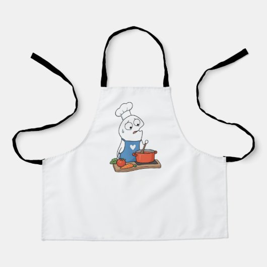Funny Stressed Cooking Loop Character Apron Schort (Voorkant)