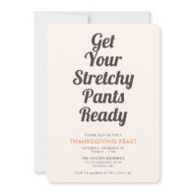 Funny Stretchy Pants Brown Thanksgiving Dinner