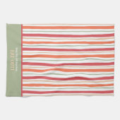 Funny Stripe Eat Out Quote Theedoek (Horizontaal)