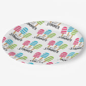 Funny Striped Popsicles Papieren Bordje (Gekanteld)