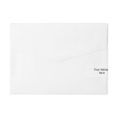 Funny Stripes BLACK diagonaal + je achtergrond. kl Omwikkelbaar Adreslabel (Achterkant)