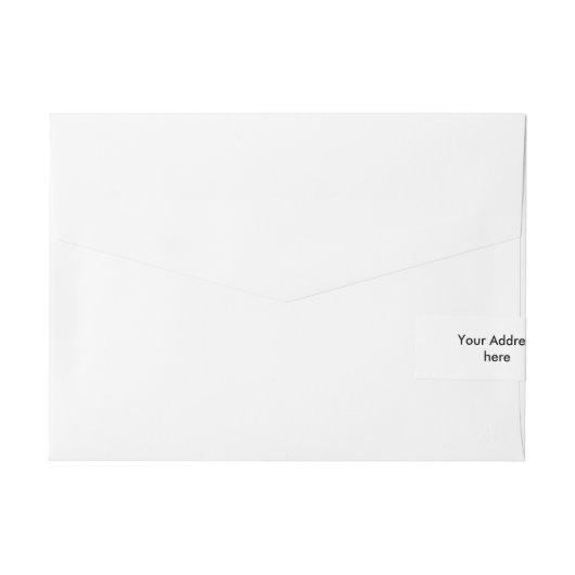 Funny Stripes BLACK + uw achtergrondkleur Omwikkelbaar Adreslabel (Achterkant)