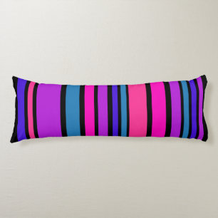 Funny Stripes, gekleurd III + uw achtergrondkleur Lichaamskussen