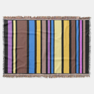 Funny Stripes, gekleurd VI + uw achtergrondkleur Deken