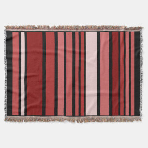 Funny Stripes gekleurd VIII + uw achtergrondkleur Deken