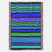 Funny Stripes kleurstof IV + uw achtergrondkleur Deken (Voorkant Verticaal)