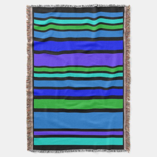 Funny Stripes kleurstof IV + uw achtergrondkleur Deken (Voorkant Verticaal)