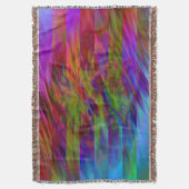 Funny Stripes Pattern - gekleurde golven + uw idee Deken (Voorkant Verticaal)