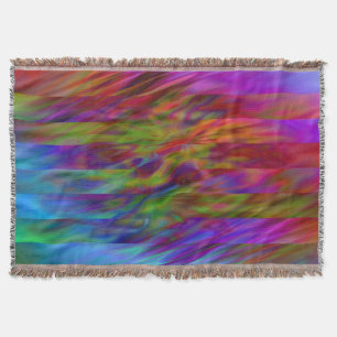 Funny Stripes Pattern - gekleurde golven + uw idee Deken