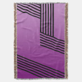 Funny Stripes Pattern - zwarte geo + uw ruggengraa Deken (Voorkant Verticaal)