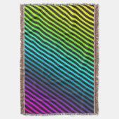 Funny Stripes Pattern - zwarte kleur + jouw idee Deken (Voorkant Verticaal)