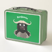 Funny stromend water buffalo cartoon (Achterkant)