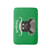 Funny stromend water buffalo cartoon badmat (Voorkant Verticaal)